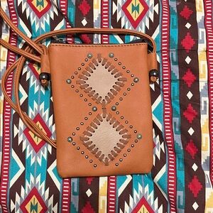 Burnt Orange Leather Crossbody Bag